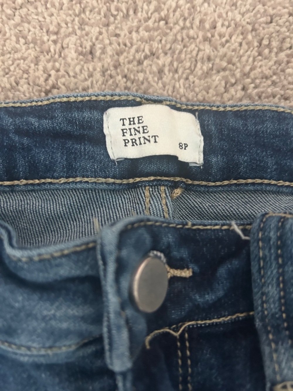 High-Rise cropped Straight Leg Denim Jeans - Faded Blue - Picture 2 of 8